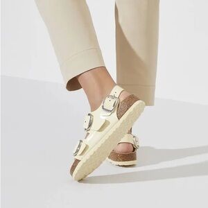 Birkenstock Milano Big Buckle Sandal High Shine Butter 39/8-8.5 women’s